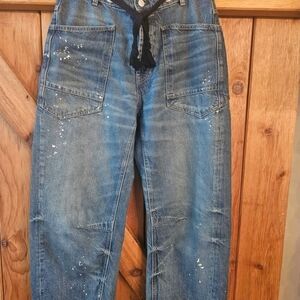 We The Free Distressed Denim Jeans with White Speckles